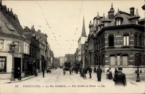 Ak Tourcoing Nord, Rue Faidherbe