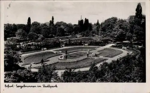 Ak Erfurt in Thüringen, Stadtpark, Sorgebrunnen