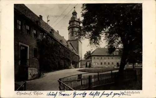 Ak Ohrdruf in Thüringen, Schlossplatz