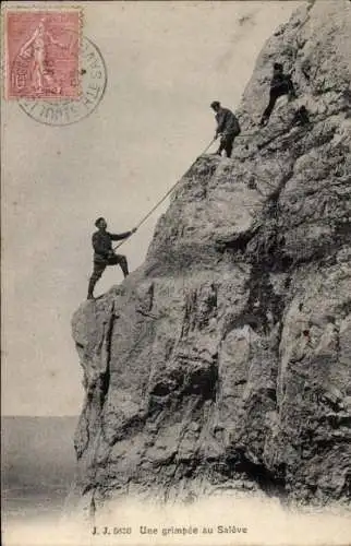 Ak Salève Haute Savoie, une grimpee au Saleve