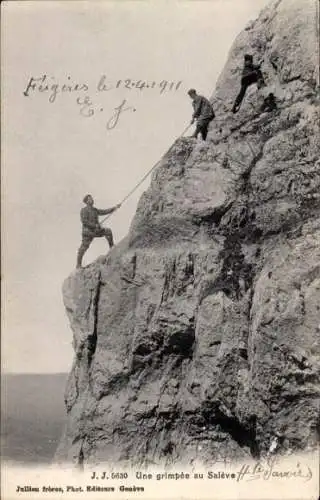 Ak Salève Haute Savoie, une grimpee au Saleve