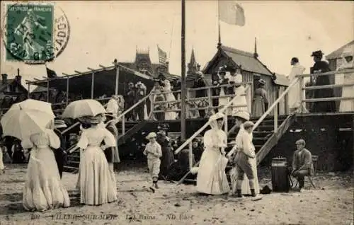 Ak Villers sur Mer Calvados, les Bains