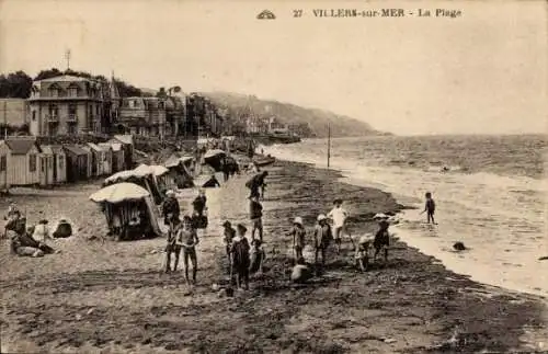 Ak Villers sur Mer Calvados, Strand