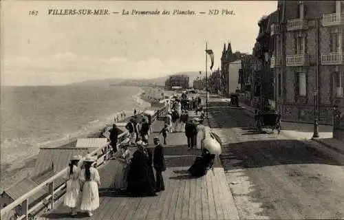 Ak Villers sur Mer Calvados, Promenade des Planches