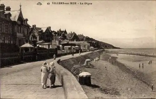 Ak Villers sur Mer Calvados, Digue