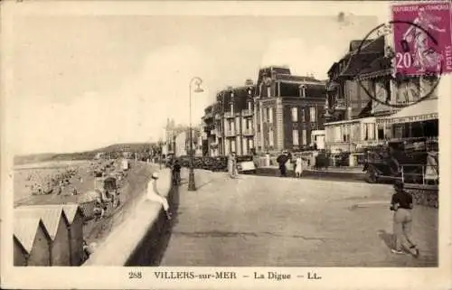 Ak Villers sur Mer Calvados, Digue