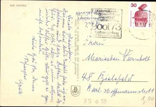 Ak Bad Driburg in Westfalen, Totalansicht