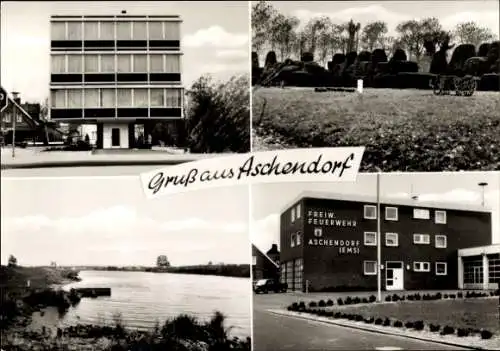 Ak Aschendorf Papenburg im Emsland, Teilansichten, Freiwillige Feuerwehr