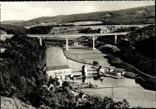 Ak Hedemünden Hann. Münden im Werratal, Autobahnbrücke, Panorama