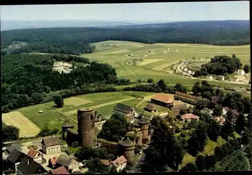 Ak Trendelburg in Hessen, Burghotel Gästehaus, Panorama