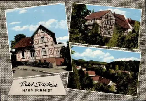 Ak Bad Sachsa im Harz, Haus Schmidt, Fachwerkhaus