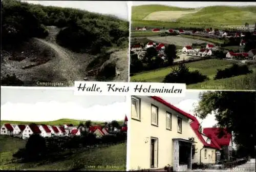 Ak Halle im Weserbergland Niedersachsen, Campingplatz, Unter den Birken