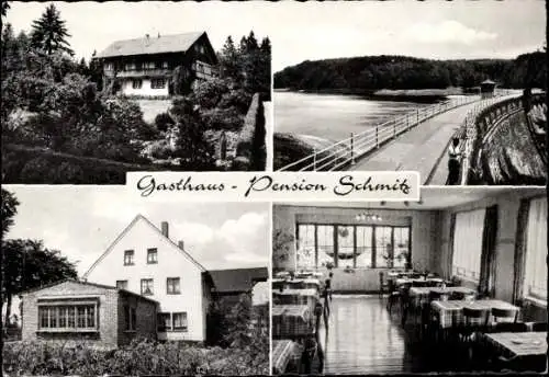 Ak Oberröttenscheid Wipperfürth im Oberbergischen Kreis, Gasthaus Pension Schmitz, Teilansichten