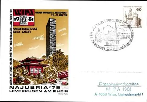 Ak Leverkusen im Rheinland, Najurbia 79, Wiener Internationale Postwertzeichenausstellung WIPA 1981