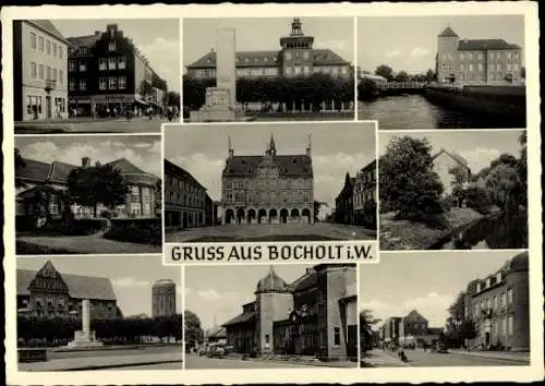 Ak Bocholt im Münsterland, Partie zum Rathaus, Marktplatz