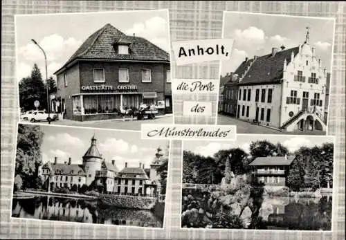 Ak Anholt Isselburg in Westfalen, Gaststätte Heinrich Onstein & Sohn, Teilansichten