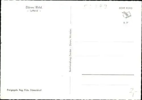 Ak Düren im Rheinland, Totalansicht, Luftbild
