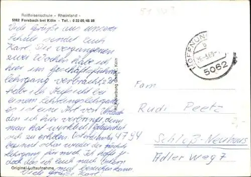 Ak Forsbach Rösrath Nordrhein Westfalen, Raiffeisenschule Rheinland