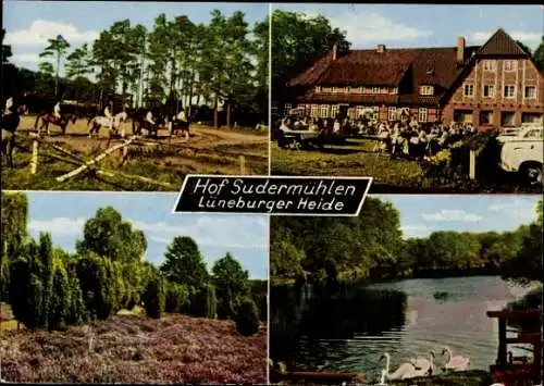 Ak Egestorf in der Lüneburger Heide, Hotel Hof Sudermühlen, Teilansichten