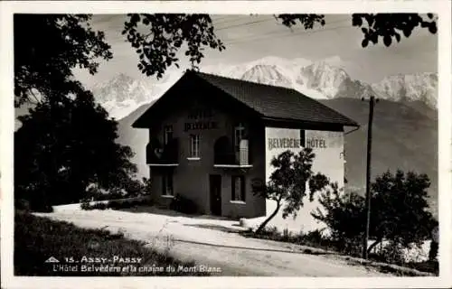 Ak Assy Passy Haute Savoie, Hotel Belvedere, Mont Blanc