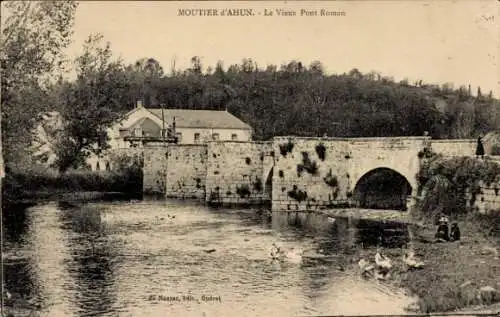 Ak Moutier d'Ahun Creuse, le Vieux Pont Roman