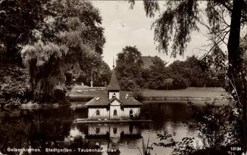 Ak Gelsenkirchen im Ruhrgebiet, Stadtgarten, Taubenhäuschen