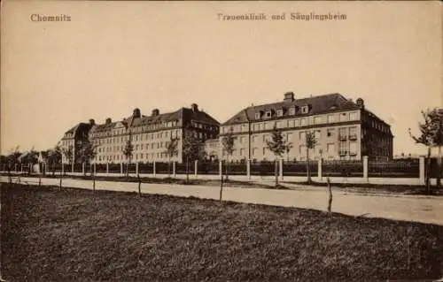 Ak Chemnitz in Sachsen, Frauenklinik, Säuglingsheim