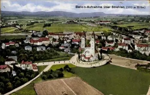 Ak Dresden Strehlen, Gesamtansicht, Ballon-Aufnahme