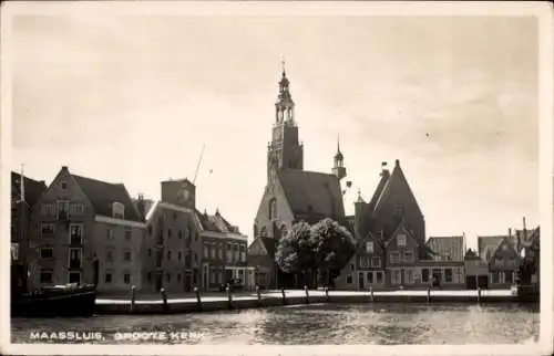 Ak Maassluis Südholland, große Kirche