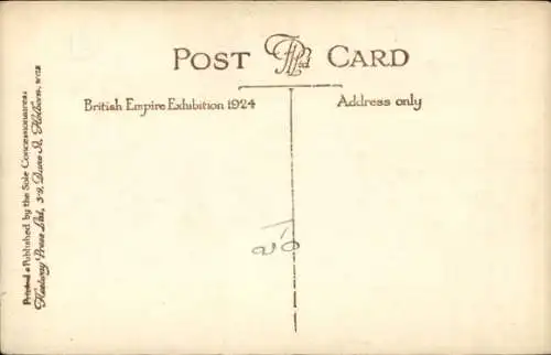 Ak London, Palace of Engineering vom See aus, British Empire Exhibition 1924