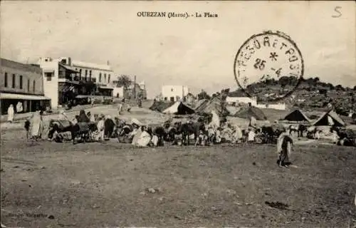 Ak Ouezzan Marokko, Marktplatz