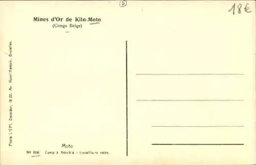 Ak Kilo Moto DR Kongo Zaire, Camp in Kosekia