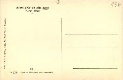 Ak Kilo Moto DR Kongo Zaire, Mongbwalo Krankenhaus