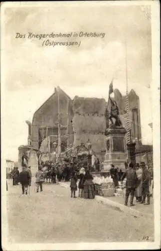 Ak Szczytno Ortelsburg Ostpreußen, Kriegerdenkmal, Ruinen, Ostpreußenhilfe