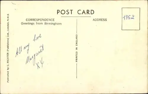 Ak Birmingham West Midlands England, Feuerwache