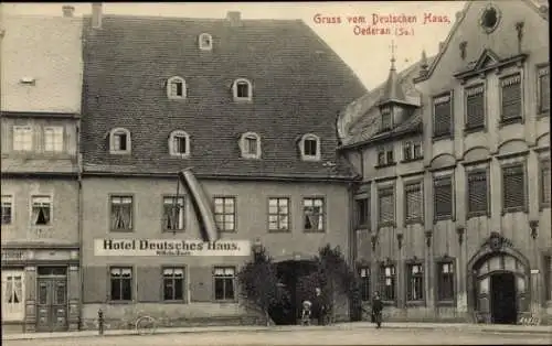 Ak Oederan Sachsen, Hotel Deutsches Haus, Inh. Wilhelm Dauer