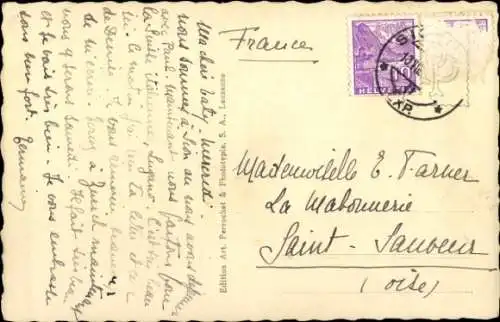 Ak Sion Sitten Kanton Wallis, Tourbillon, Valere, Gesamtansicht