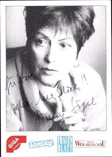 Ak Schauspielerin Dany Sigel, Portrait, Autogramm