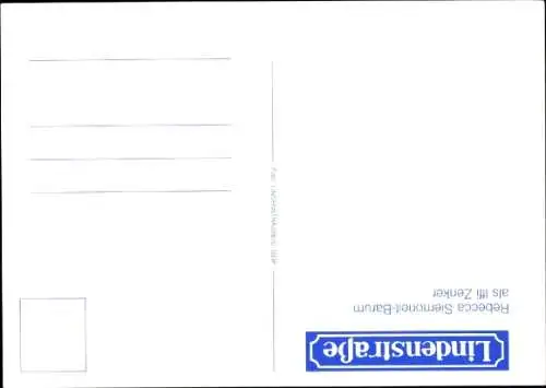 Ak Schauspielerin Rebecca Siemoneit-Barum, Portrait, Autogramm