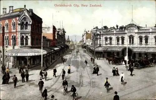 Ak Christchurch Neuseeland, Stadt, Hotel