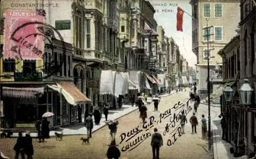 Ak Konstantinopel Istanbul Türkei, Grand Rue de Péra