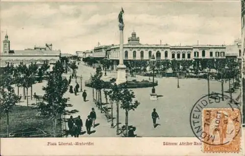 Ak Montevideo Uruguay, Plaza Libertad