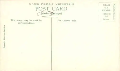 Passepartout Ak Kingston Jamaika, Teilansicht