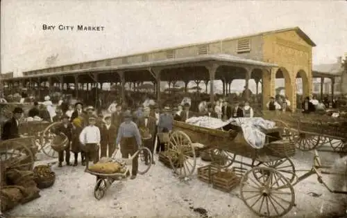 Ak Bay City Michigan USA, Markt