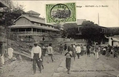 Ak Matadi RD Kongo Zaire, Blick auf das Dorf