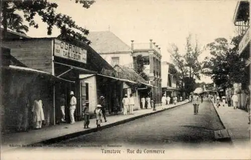 Ak Tamatave Madagaskar, Rue du Commerce, Tailleur G.Groult