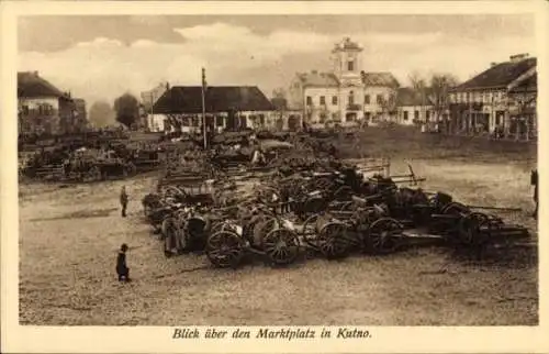 Ak Kutno Polen, Marktplatz