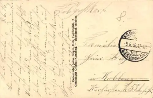 Ak Wrack eines abgeschossenen französischen Flugzeuges, I. WK