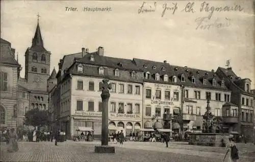 Ak Trier an der Mosel, Hauptmarkt