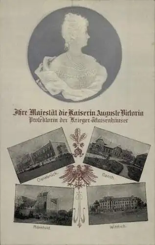 Präge Ak Osnabrück in Niedersachsen, Kaiserin Auguste Viktoria, Wittlich, Canth, Waisenhäuser